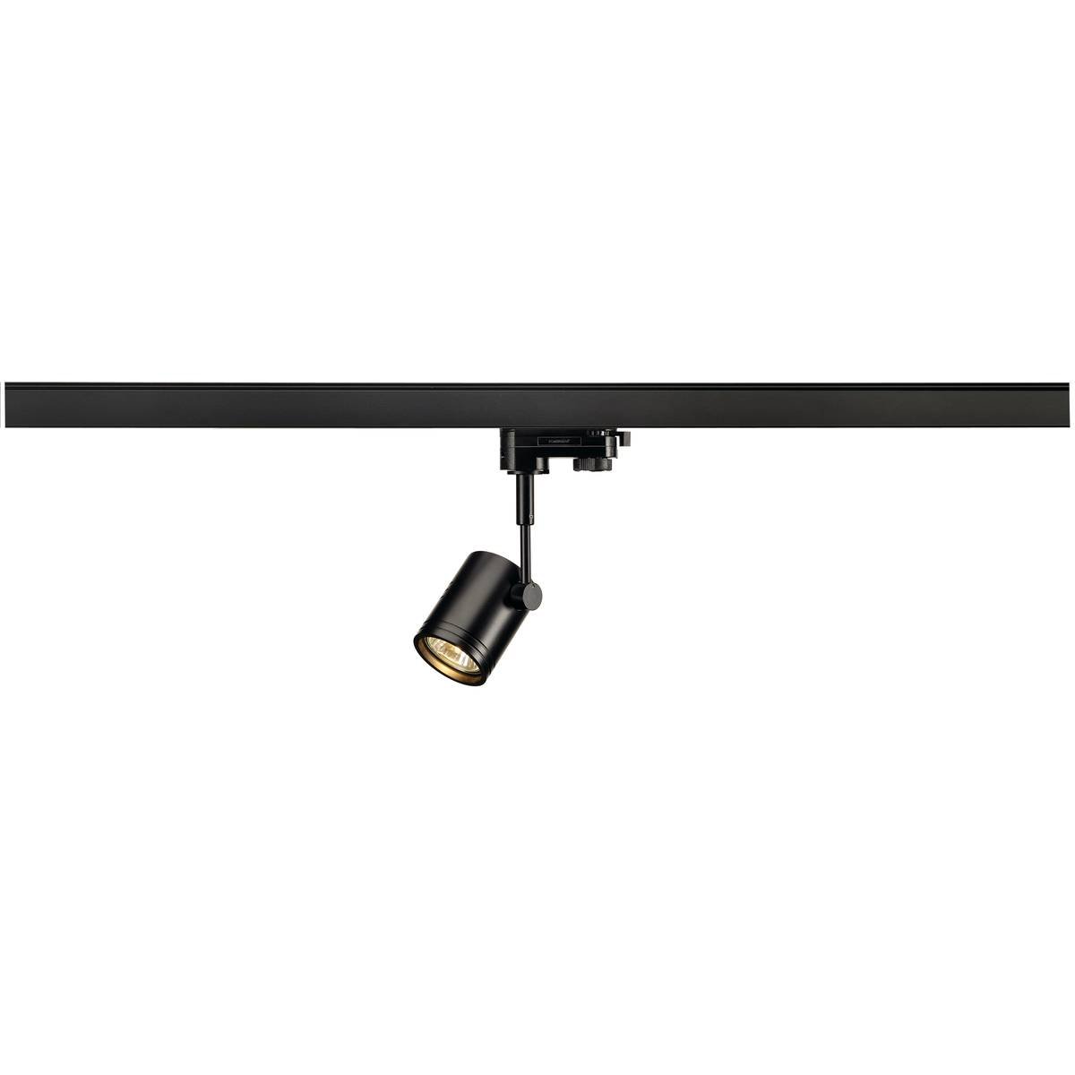 SLV No. 152240 BIMA 1 Leuchtenkopf schwarz GU10 max. 50W inklusive 3Phasen-Adapter