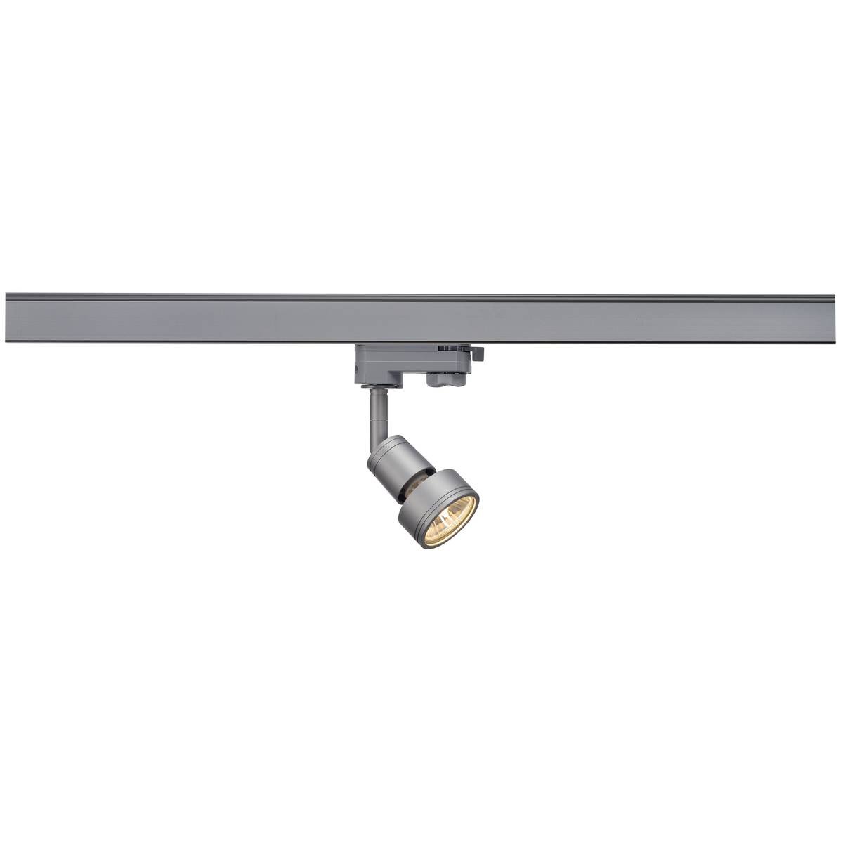 SLV No. 153564 PURI Lampenkopf silbergrau GU10 max. 50W inklusive 3Phasen-Adapter