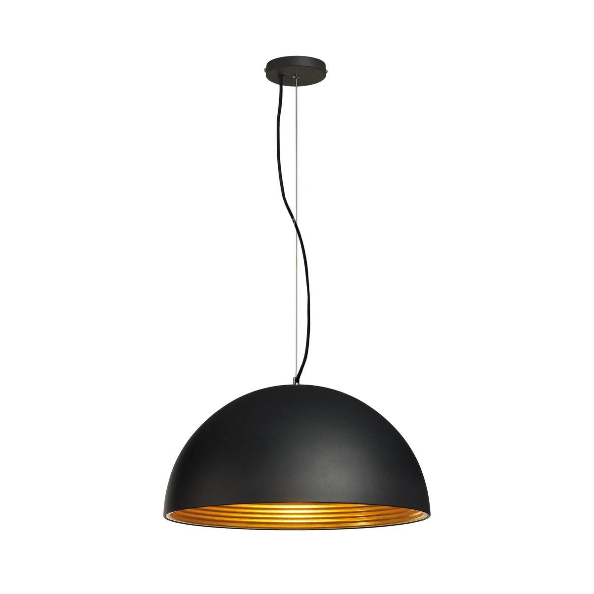 SLV No. 155930 FORCHINI M Pendelleuchte PD-1 50cm rund schwarz gold E27 max. 40W