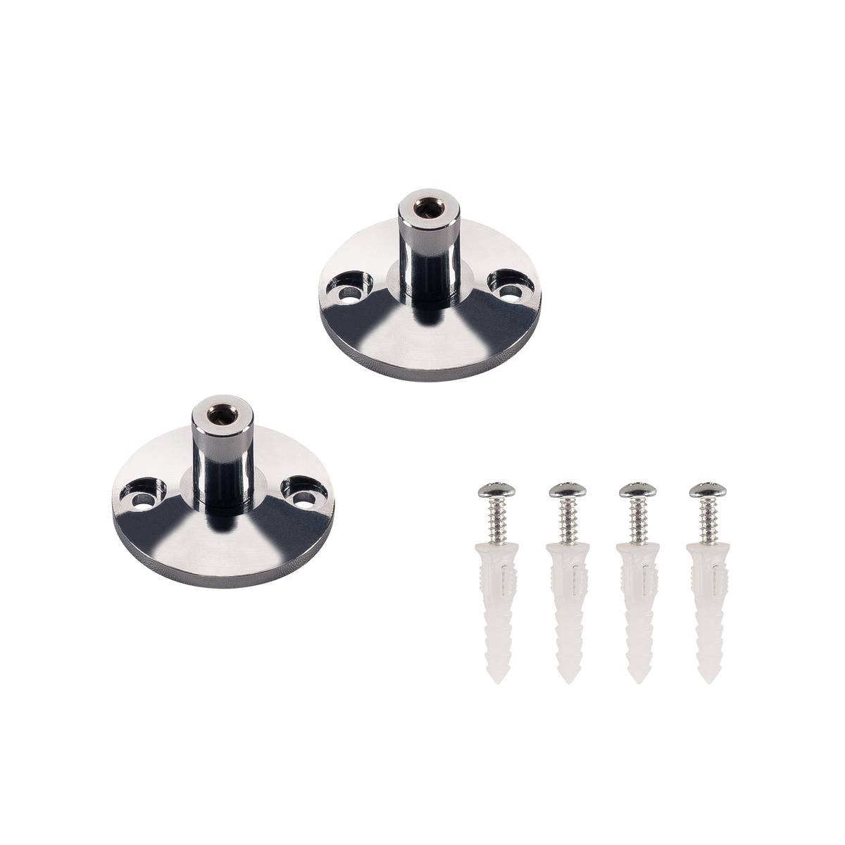 SLV No. 186302 WANDHALTER f�r TENSEO Niedervolsystem-Seilsystem chrom kurz 2 St�ck