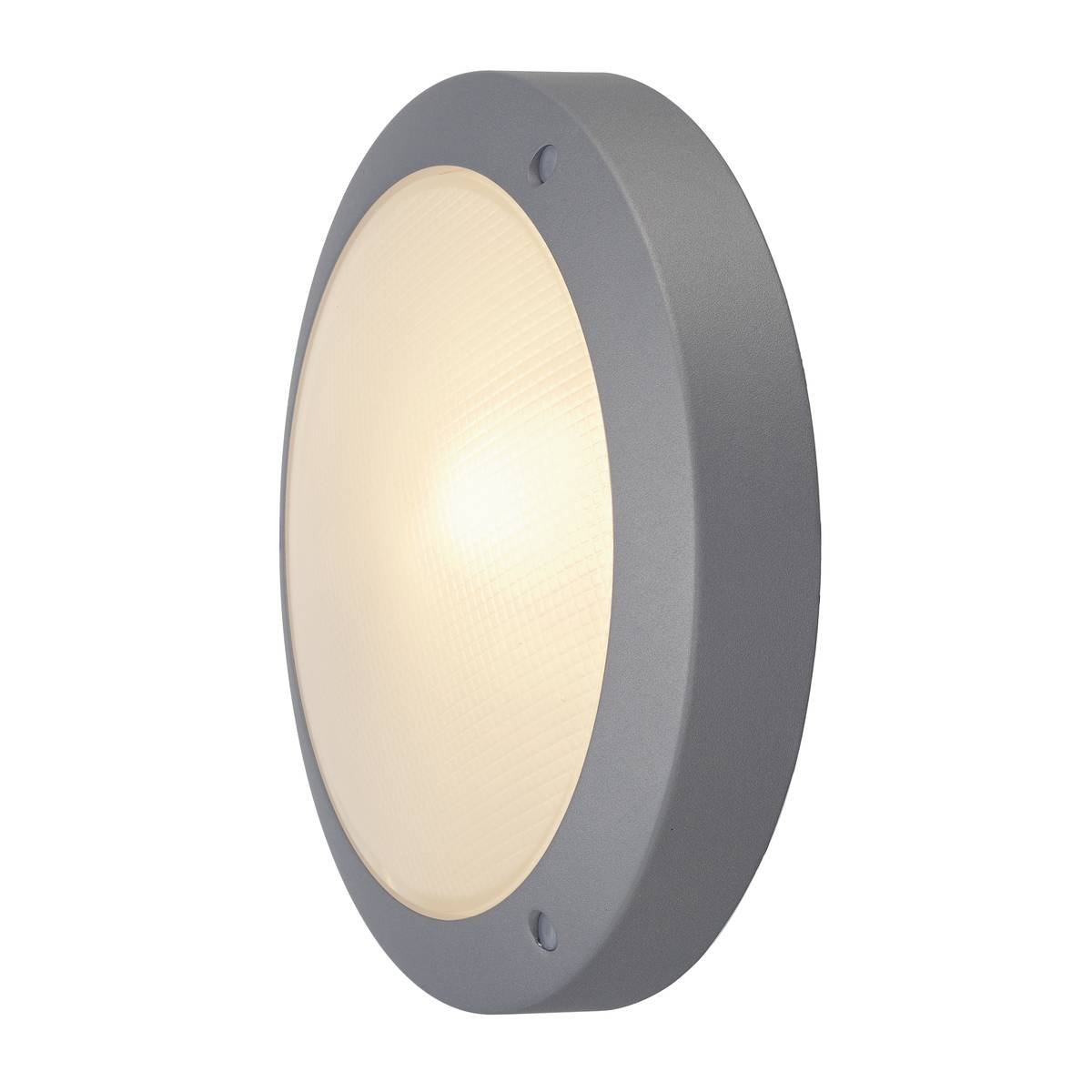 SLV No. 229072 BULAN Deckenleuchte rund silbergrau E14 max. 60W satiniertes Glas