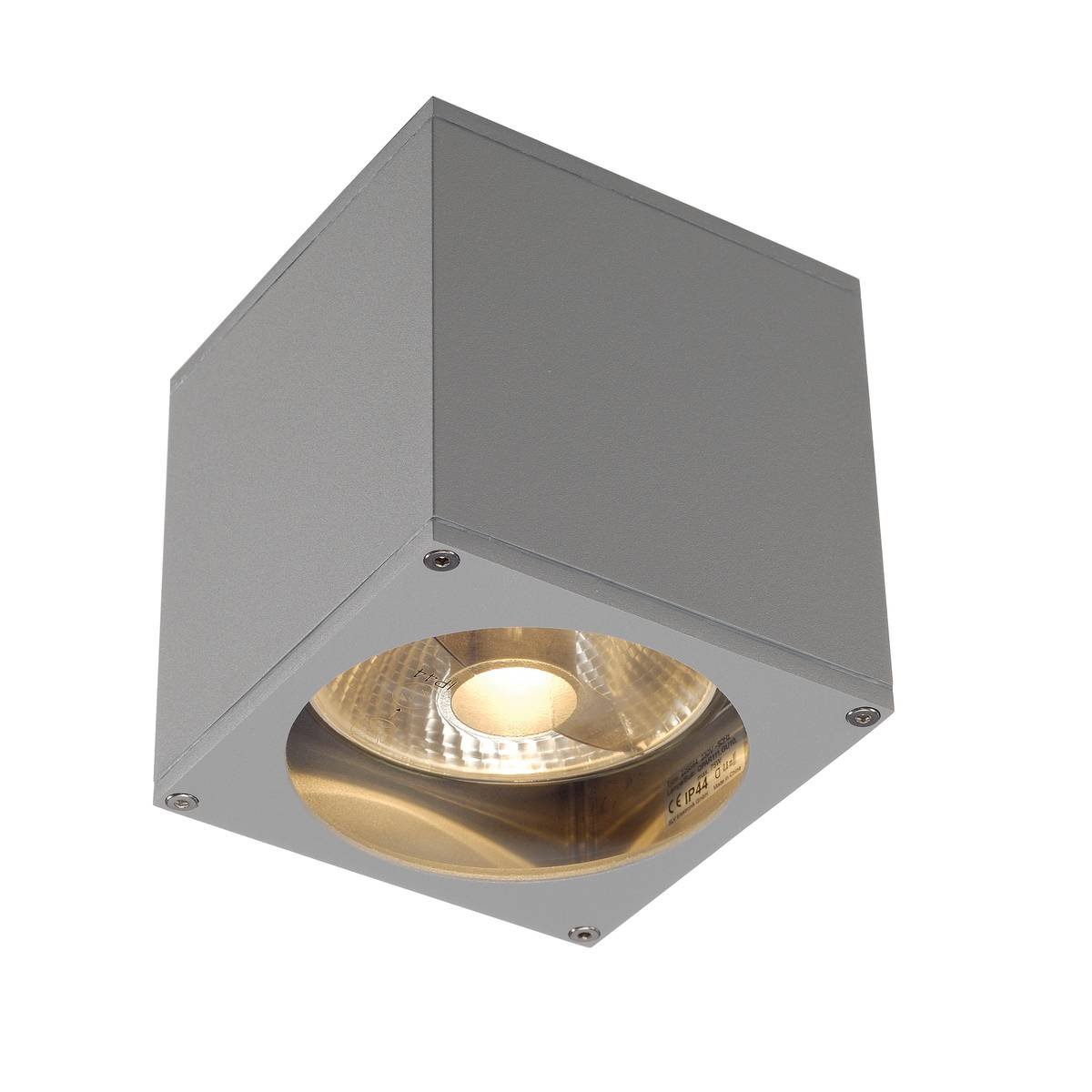 SLV No. 229564 BIG THEO WALL OUT Wandleuchte eckig silbergrau ES111 max. 75W