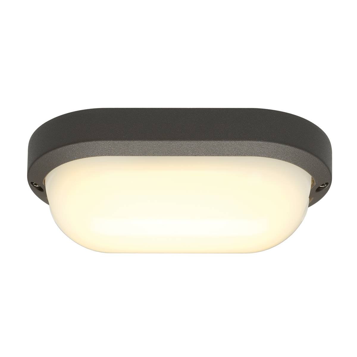SLV No. 229935 TERANG 2 Wand- und Deckenleuchte oval anthrazit 3000K IP44