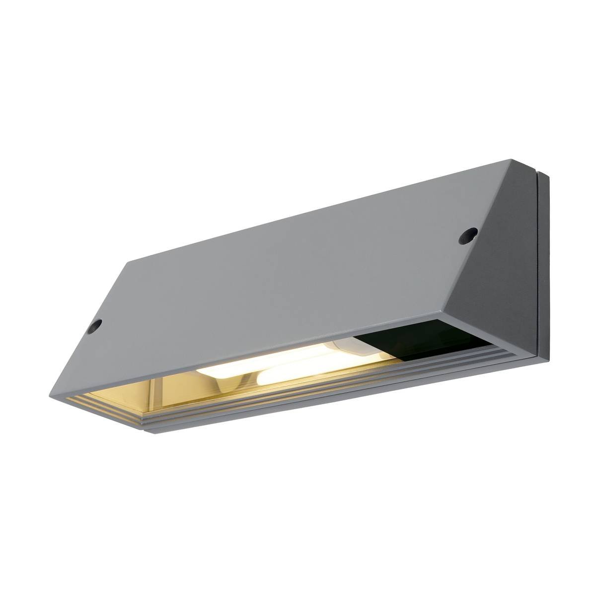 SLV No. 230034 PEMA SQUARE Wandleuchte silbergrau E27 max. 15W