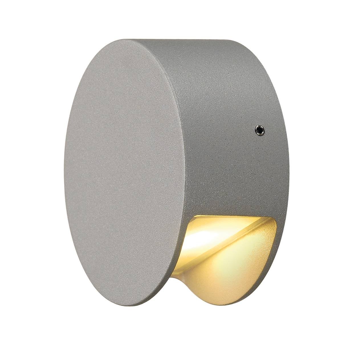 SLV No. 231012 PEMA LED WANDLEUCHTE silbergrau IP44 3000K