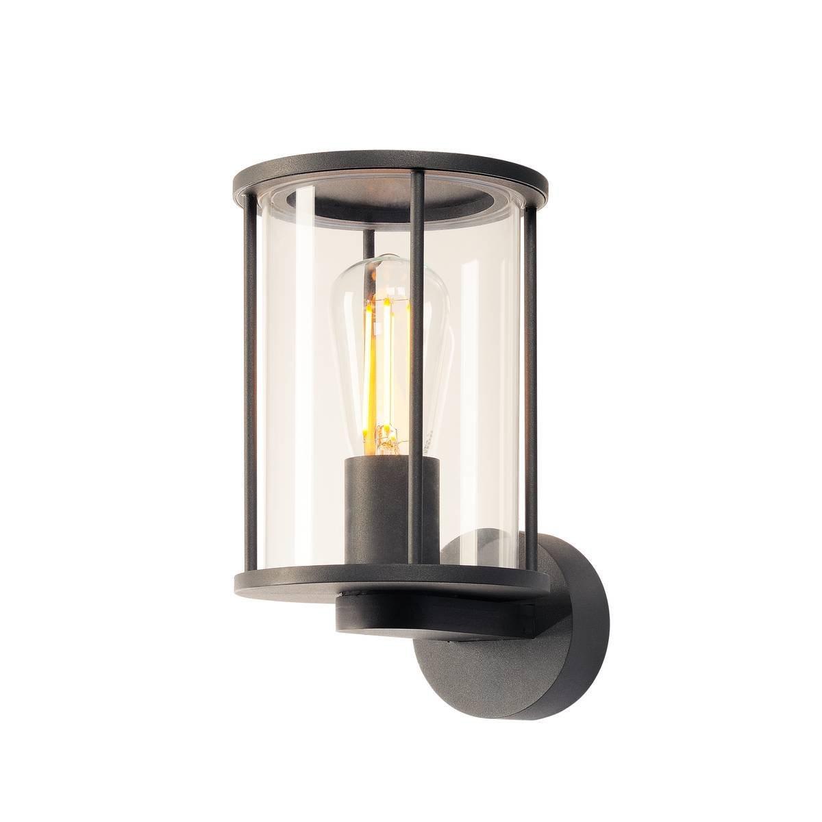 SLV No. 232045 PHOTONIA Wandleuchte rund anthrazit klares Glas IP55 E27