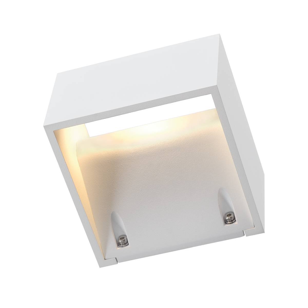 SLV No. 232101 LOGS WALL Wandleuchte eckig weiss LED 3000K IP44