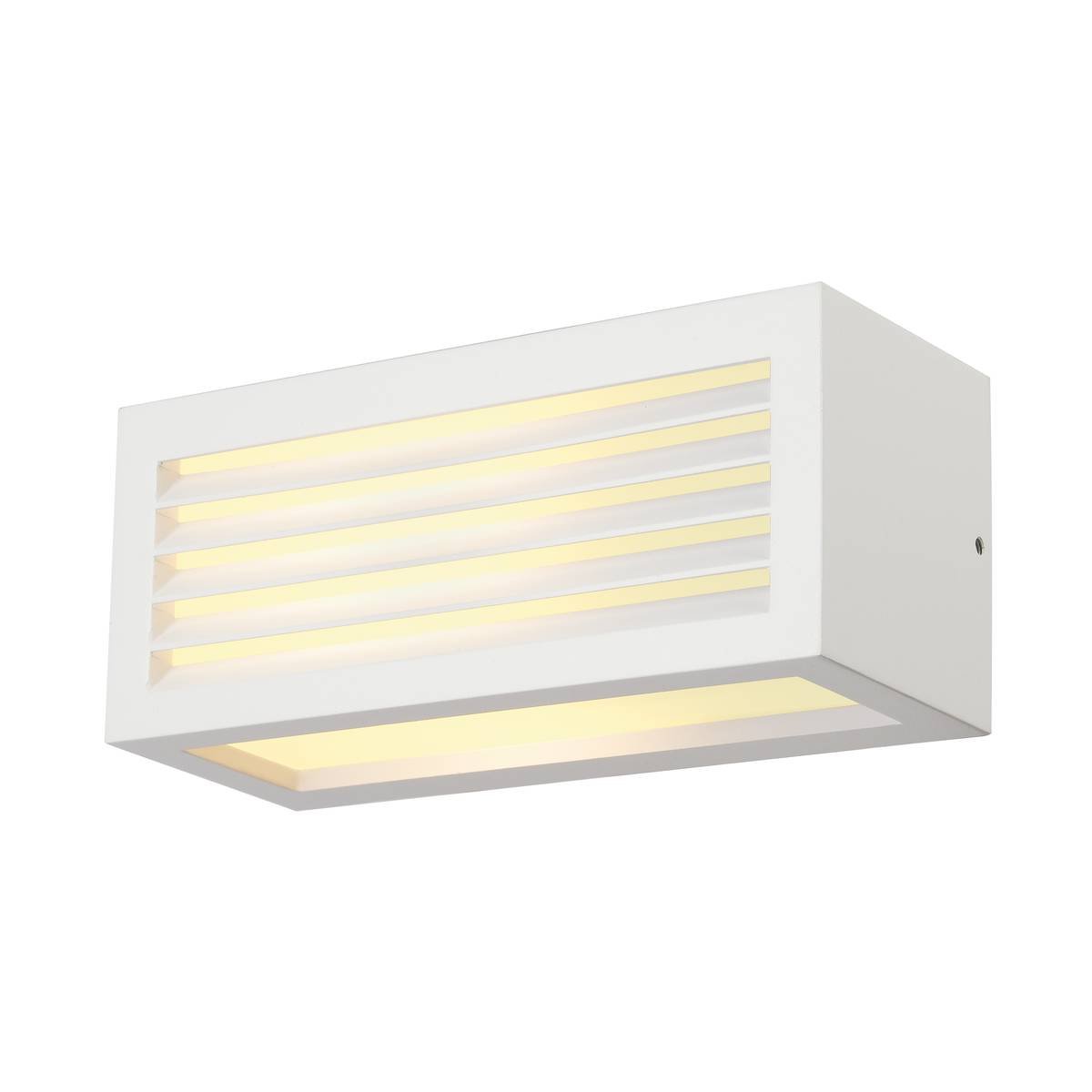 SLV No. 232491 BOX-L E27 Wandleuchte eckig weiss E27 max. 18W