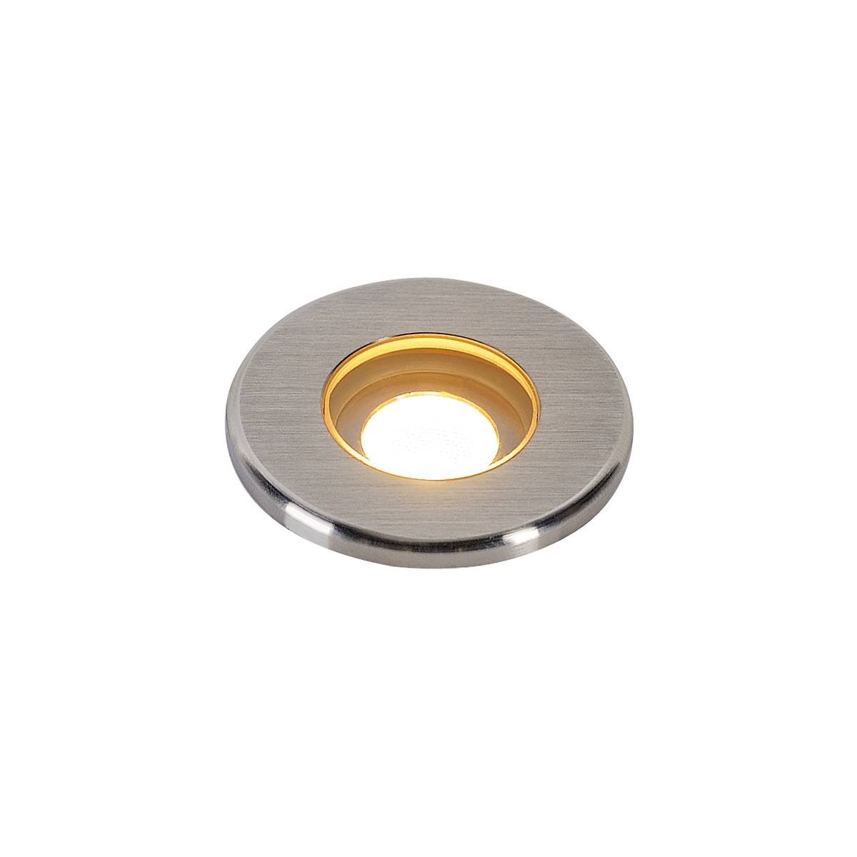 SLV No. 233540 DASAR LED MINI Bodeneinbauleuchte rund Edelstahl 316 2W 3000K 12-24V IP67