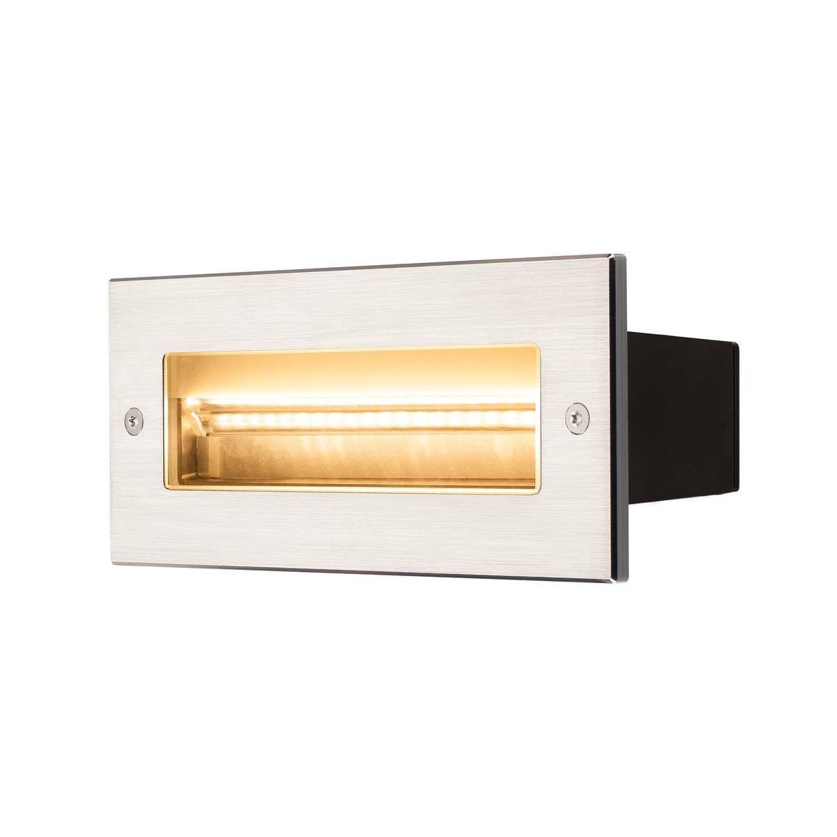 SLV No. 233660 BRICK Outdoor Wandeinbauleuchte LED 3000K edelstahl 230V IP65 850lm 