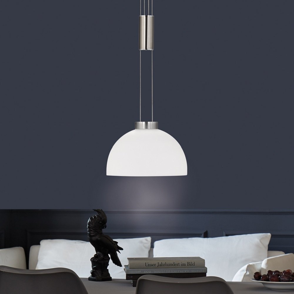 Shine LED 60143 LED Pendelleuchte 1-flammig nickel matt chrom --> Leuchten  & Lampen online kaufen im Shop