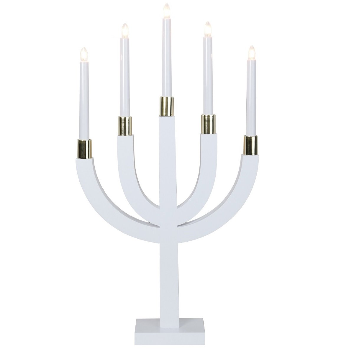 Star Trading Fensterleuchter Elias No. 218-81 5-flammig wei� 35x68cm