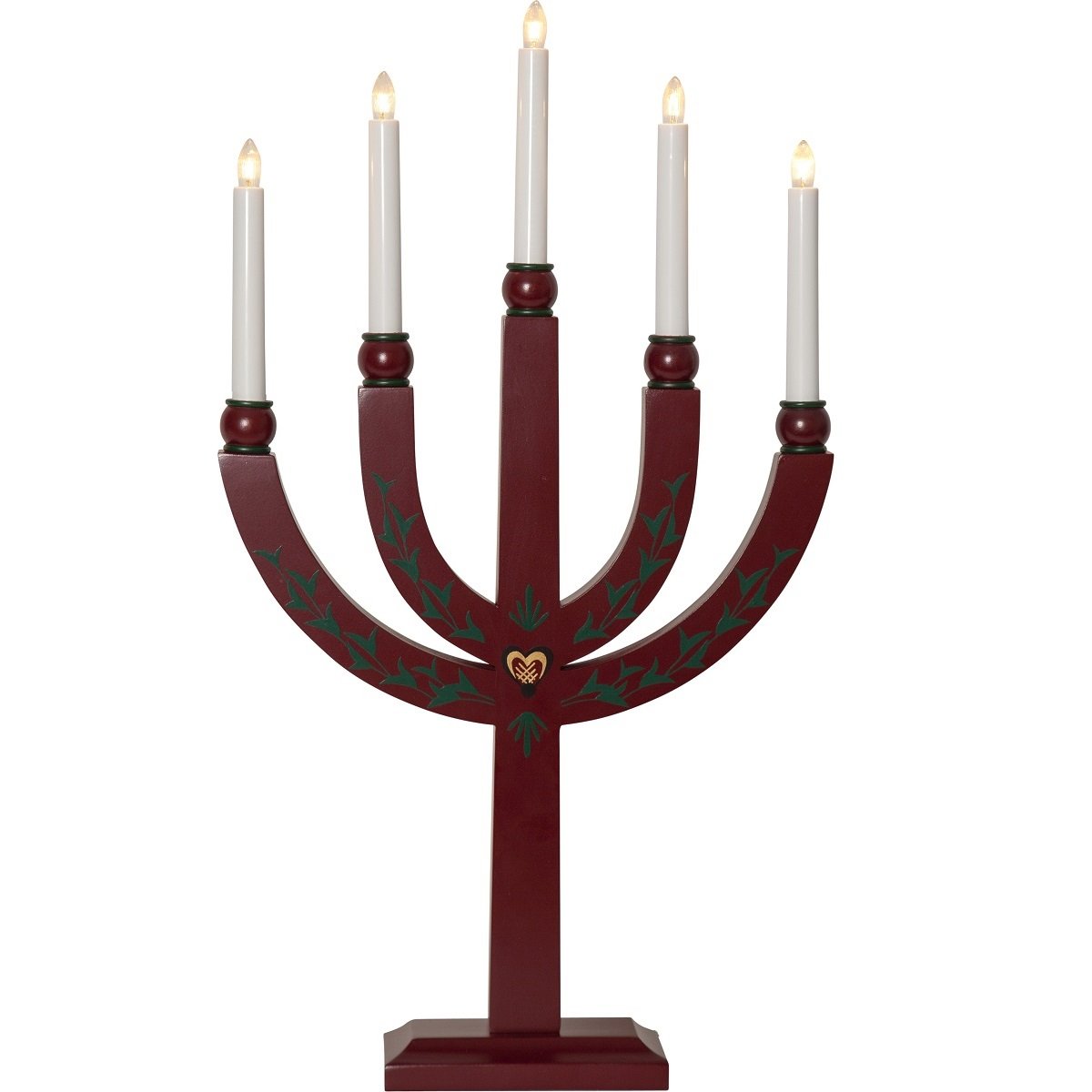 Star Trading Fensterleuchter Elias Tradition 218-88 rot 5-flammig