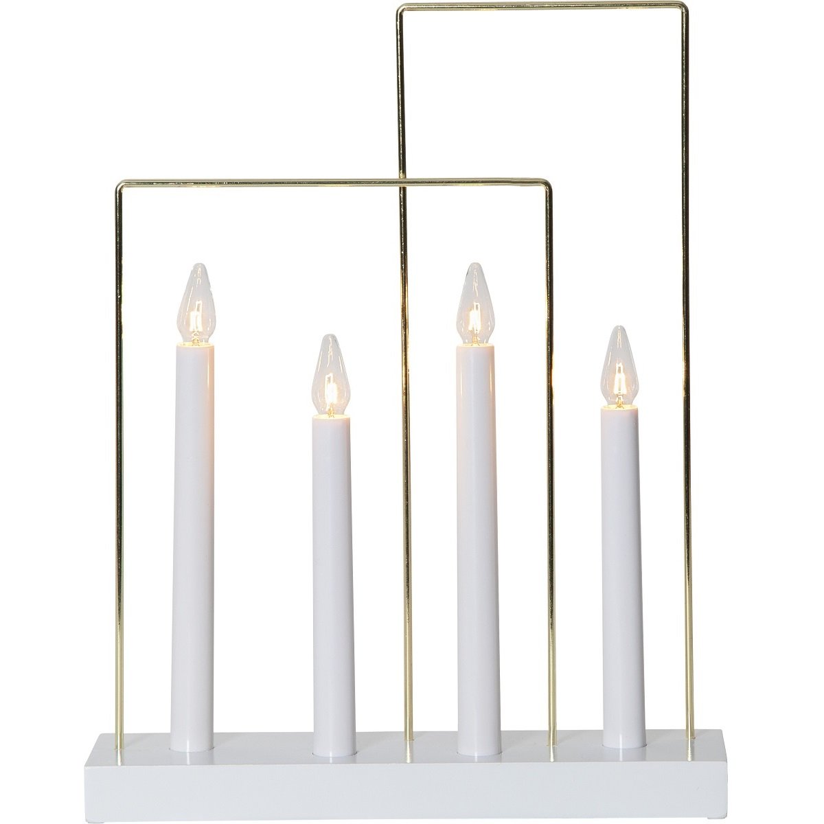 Star Trading Fensterleuchter Glossy Frame 644-71 4-flammig wei�