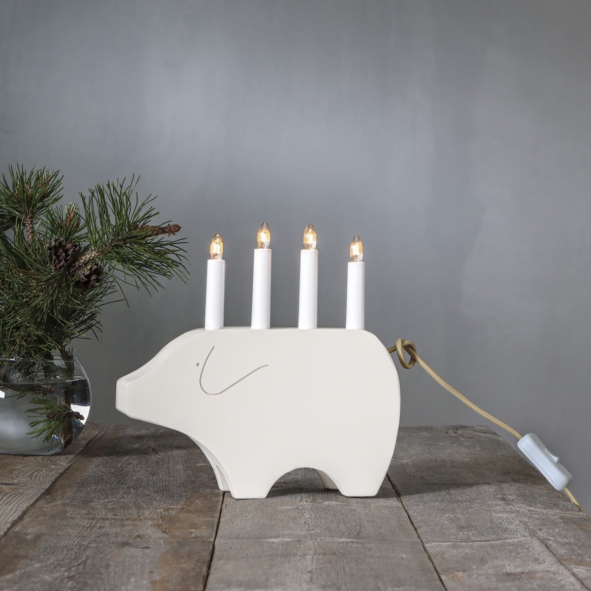 Star Trading Fensterleuchter Gry 4-flammig wei�