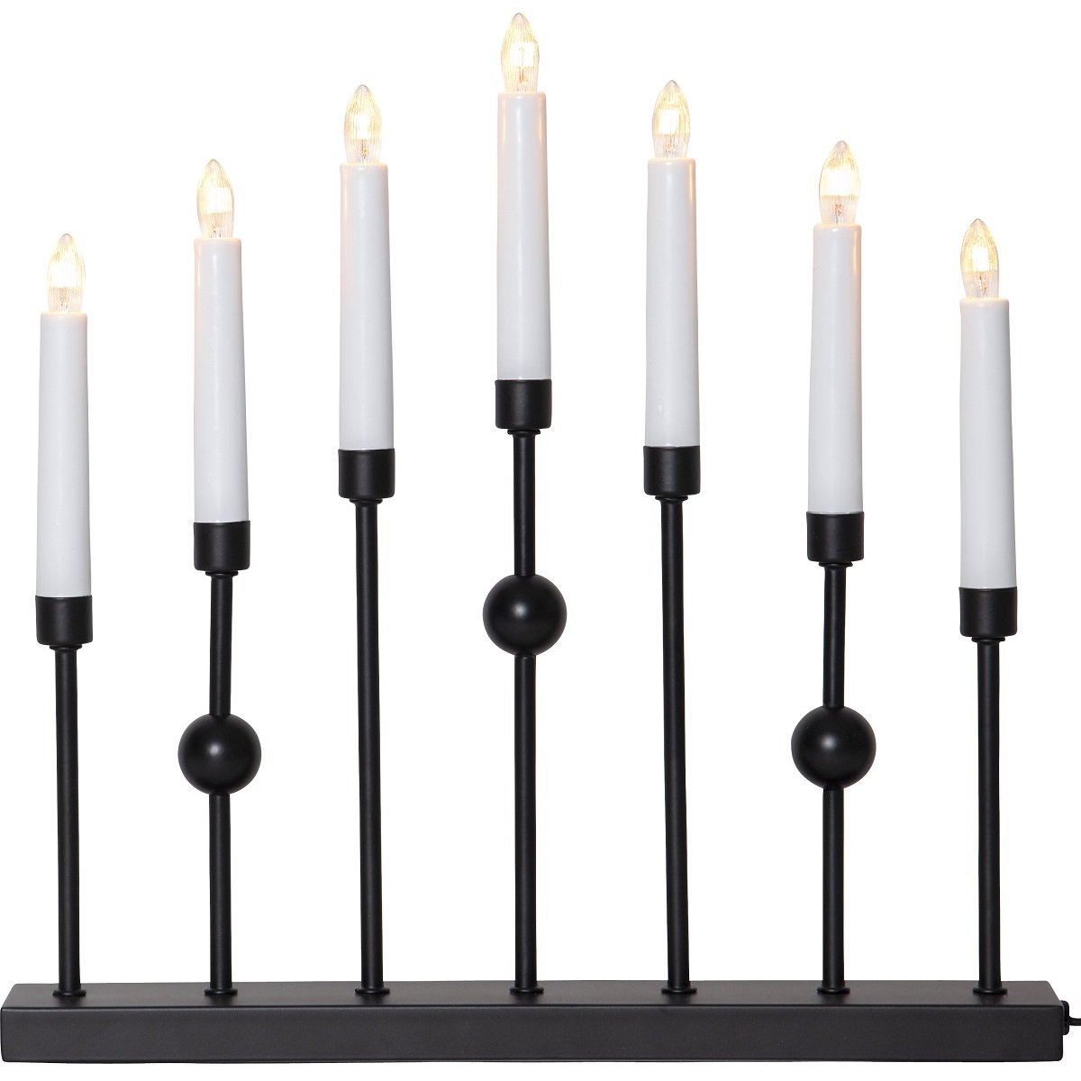 Star Trading Fensterleuchter Gustavo 138-52 schwarz 7-flammig