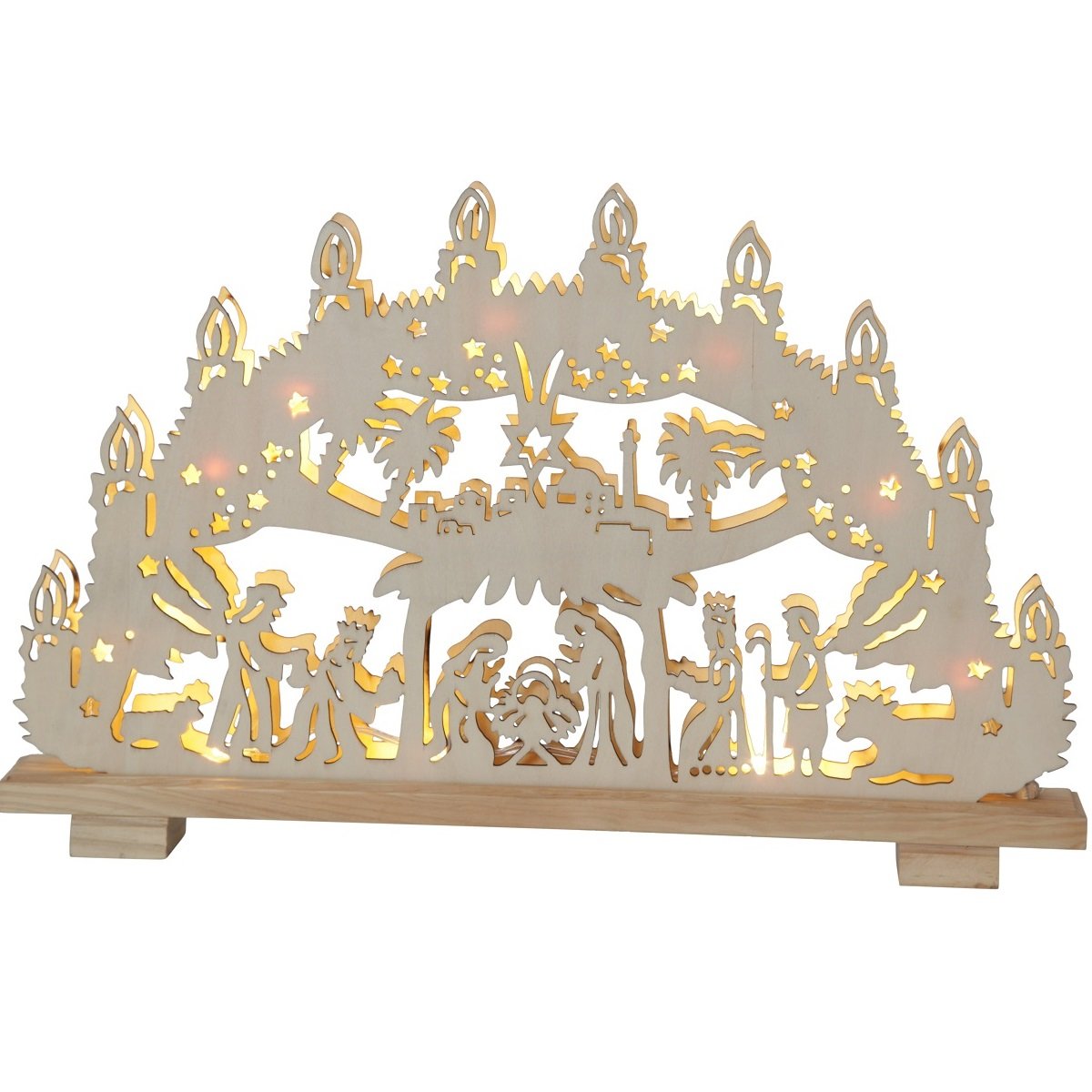 Star Trading Fensterleuchter Hilden 275-02 10-flammig natur