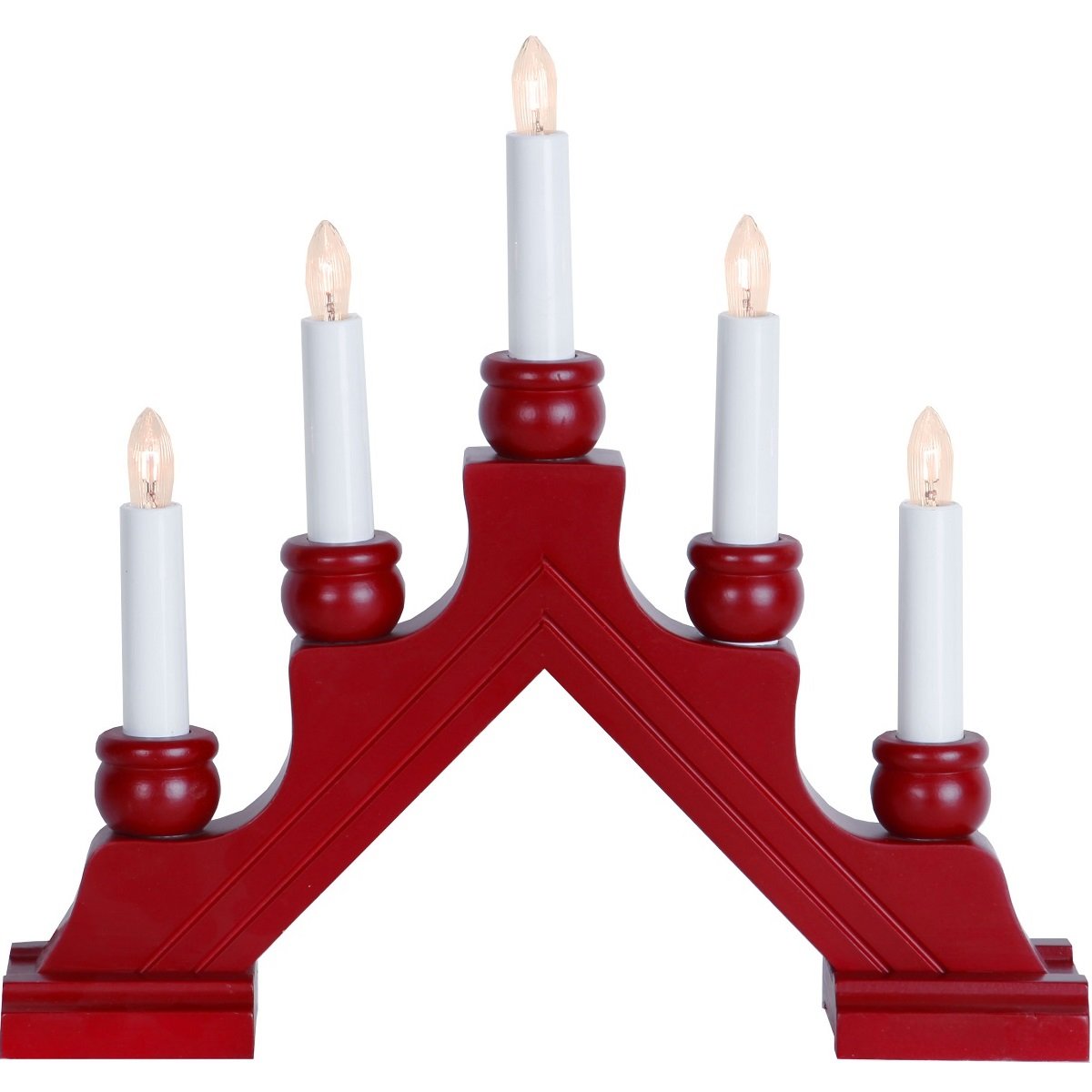 Star Trading Fensterleuchter Karin 5-flammig rot