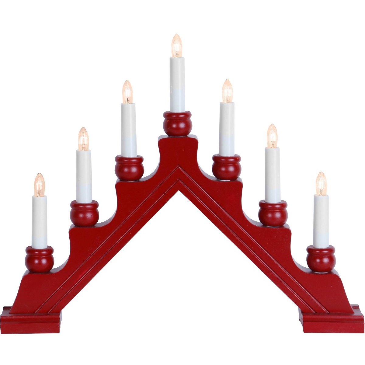 Star Trading Fensterleuchter Karin 7-flammig rot