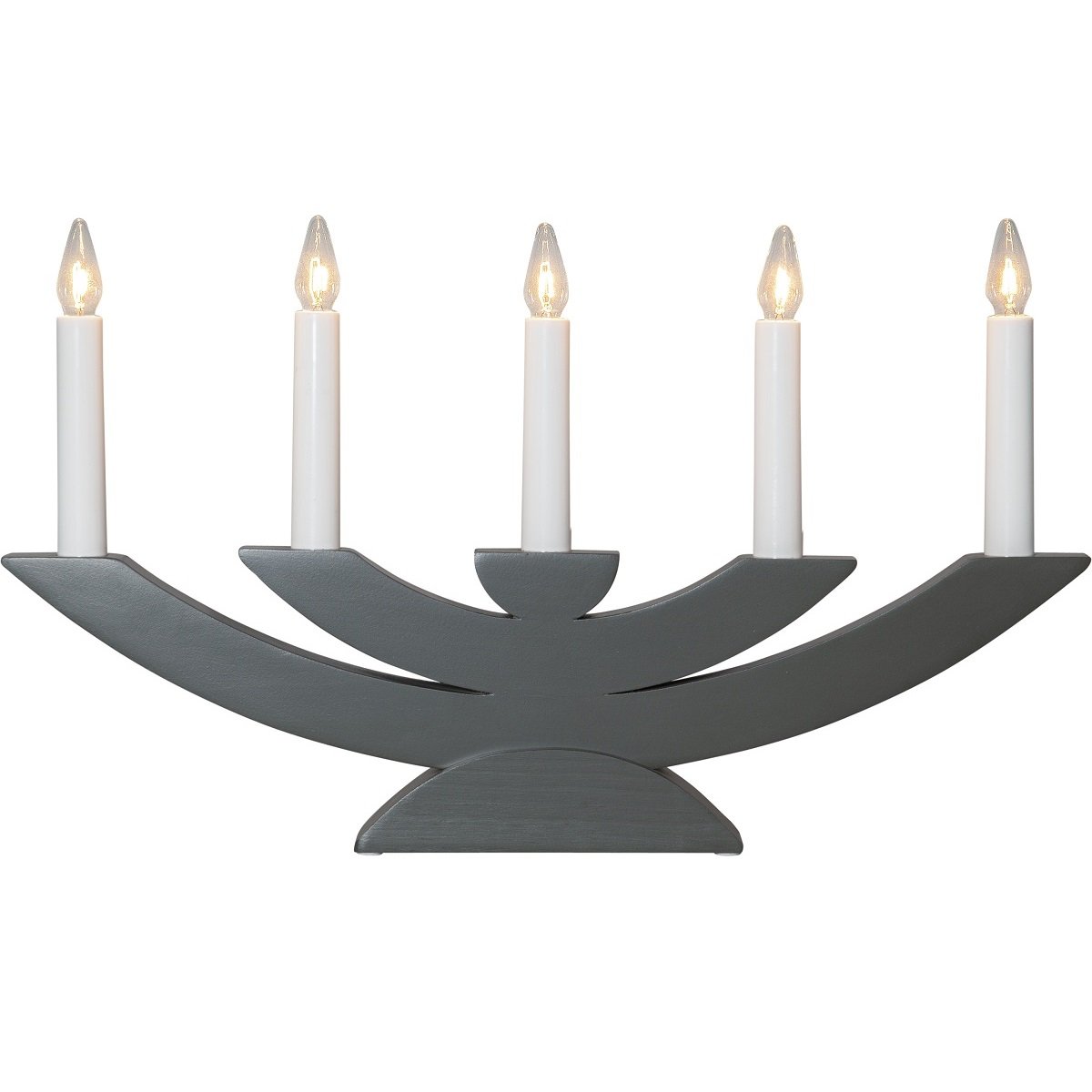 Star Trading Fensterleuchter Navida 220-04 grau 5-flammig