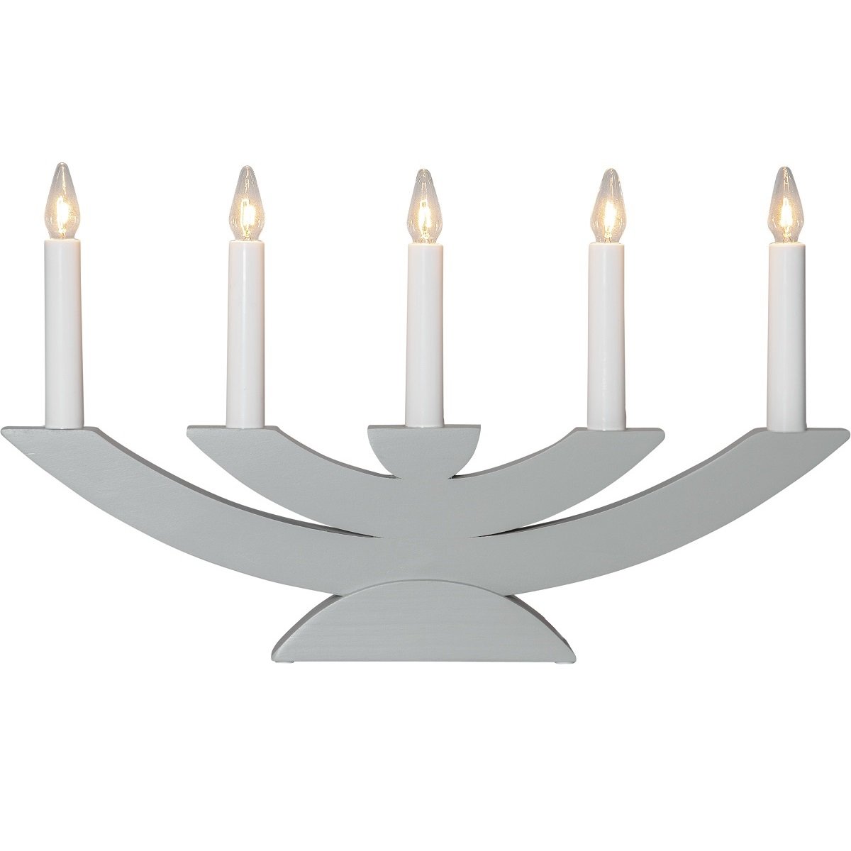 Star Trading Fensterleuchter Navida 220-06 hellgrau 5-flammig