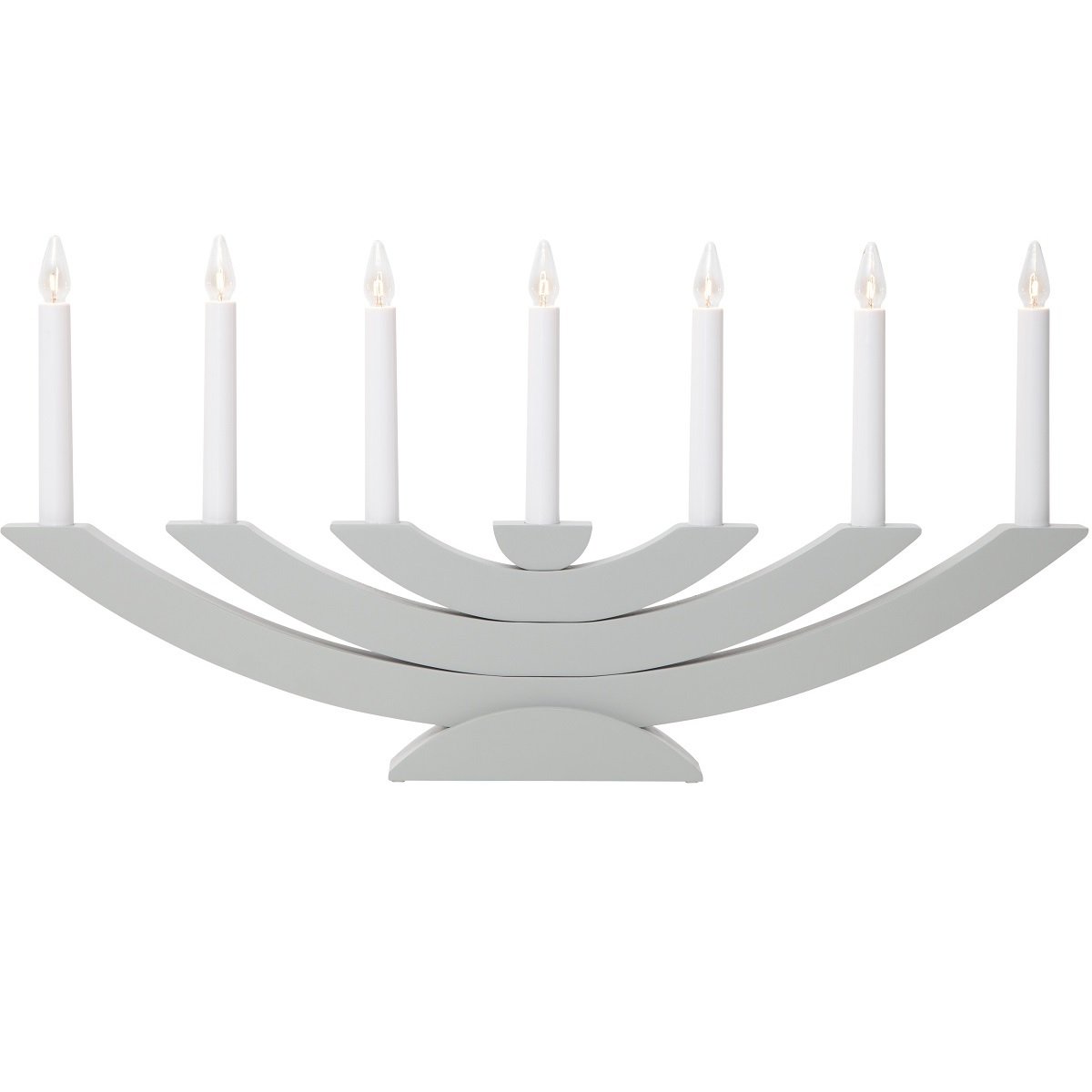 Star Trading Fensterleuchter Navida No. 219-06 7-flammig grau 60x30cm