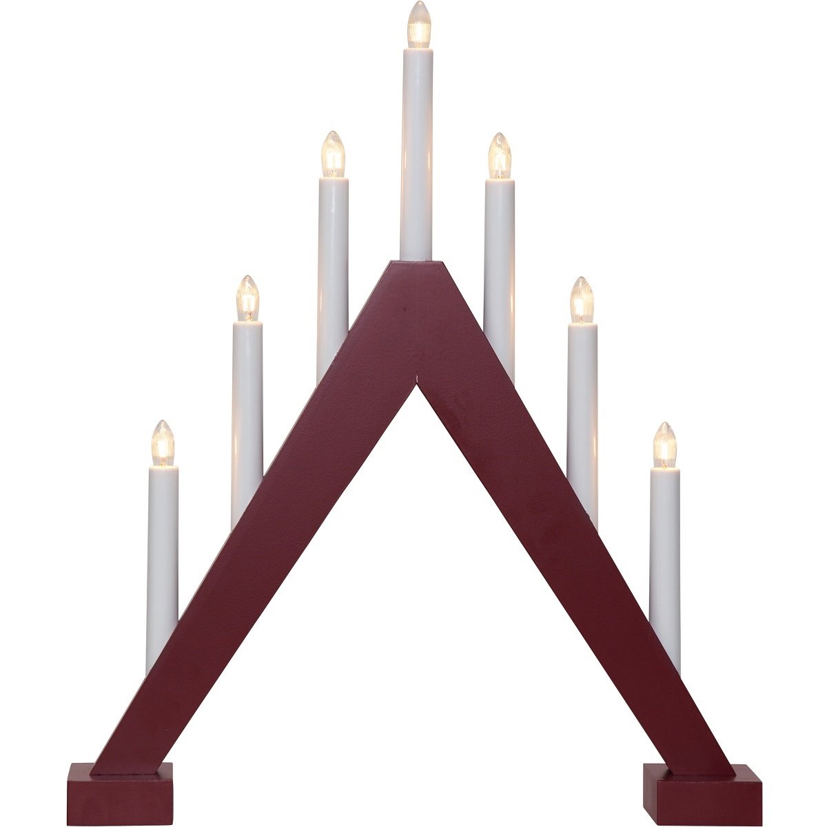 Star Trading Fensterleuchter Trill 7-flammig rot