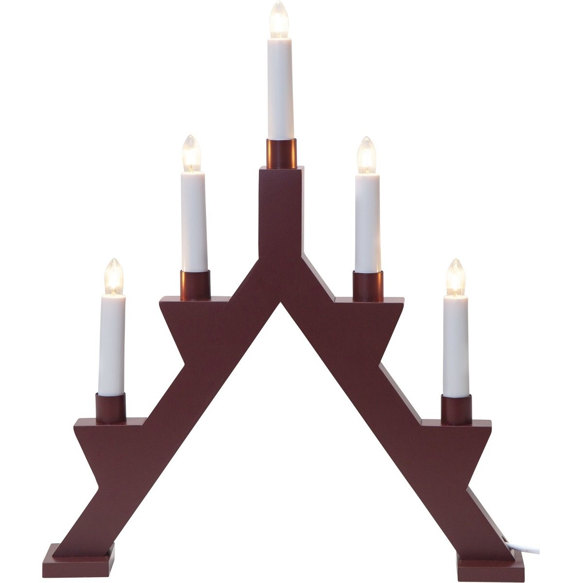 Star Trading Fensterleuchter Zack 243-07 5-flammig rot