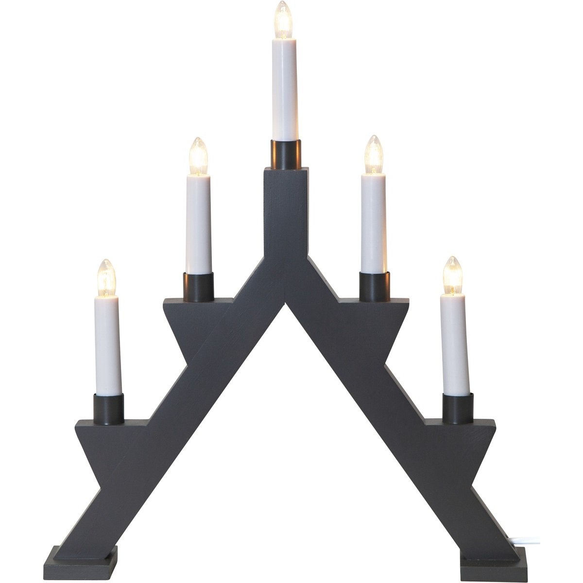 Star Trading Fensterleuchter Zack 243-09 5-flammig dunkelgrau