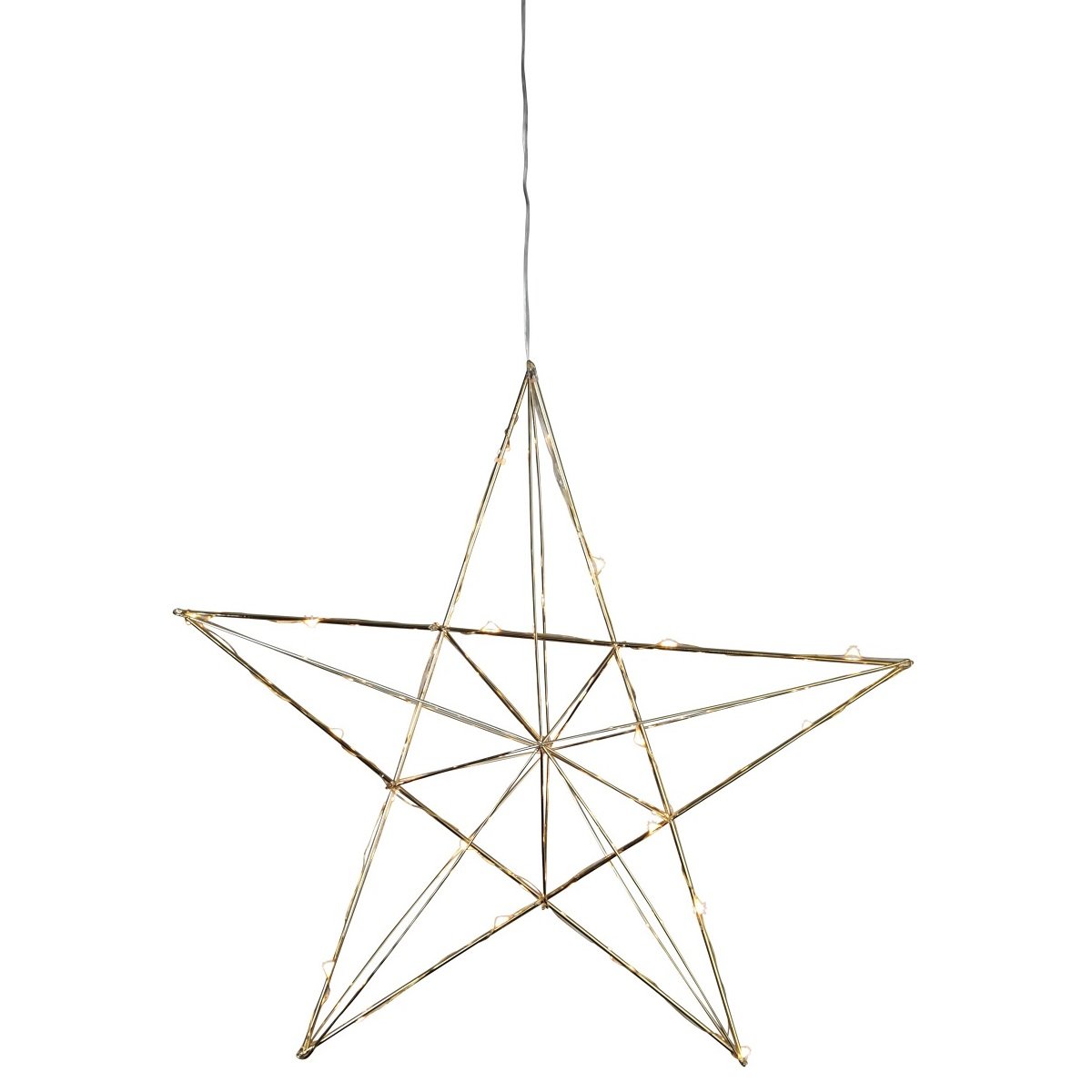 Star Trading LED-Drahtstern LINE Messing ca. 38 cm No. 690-70
