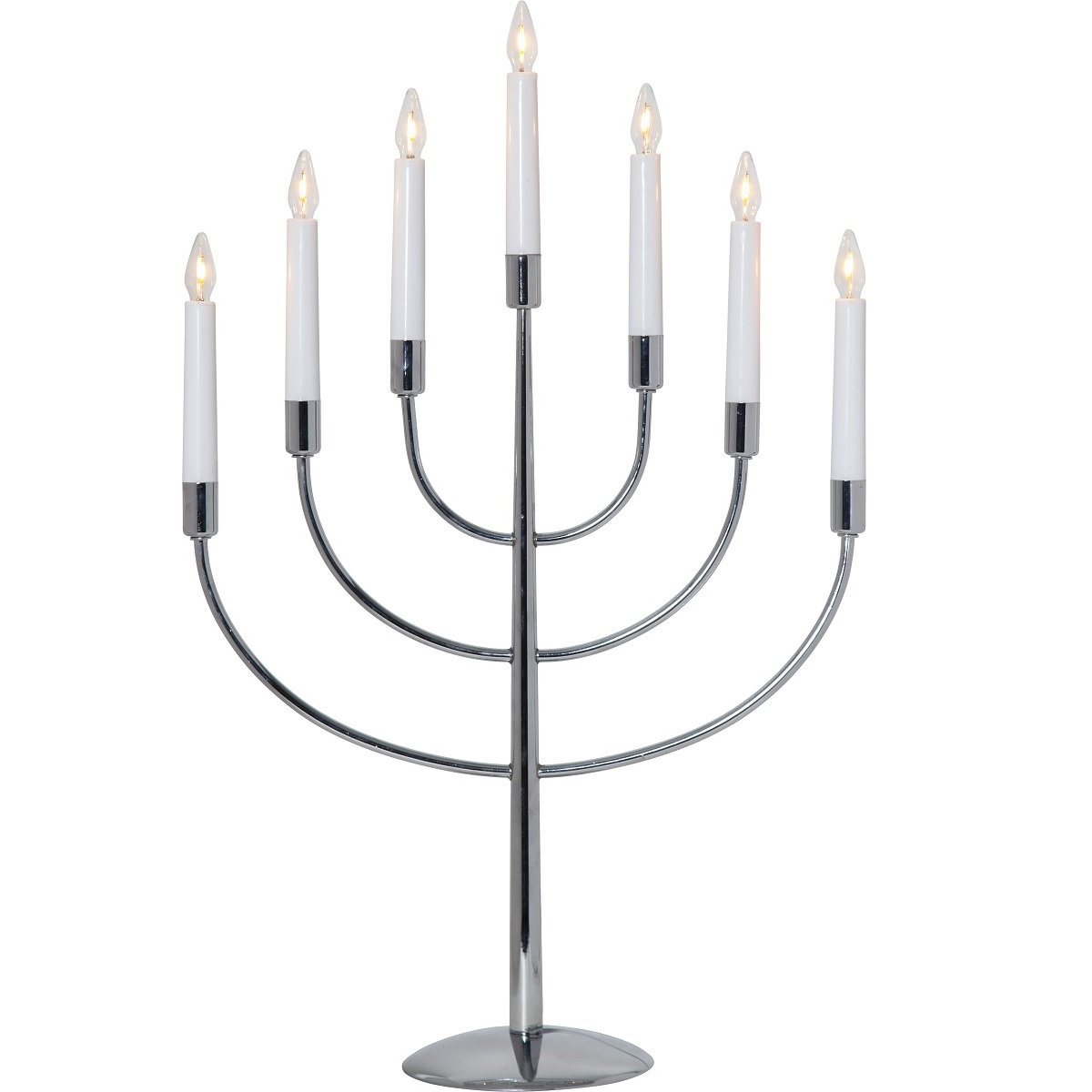 Star Trading LED-Fensterleuchter Titus No. 102-55 7-flammig chrom 38x59cm