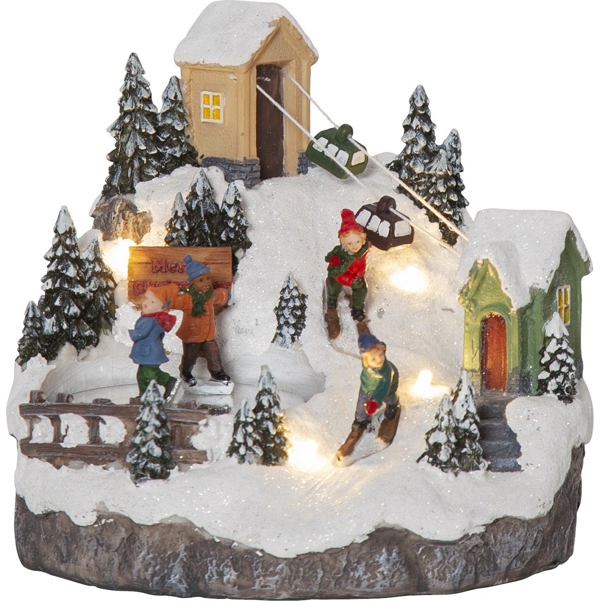 Star Trading LED-Weihnachtszene Alpville 992-55 warmwei� batteriebetrieben