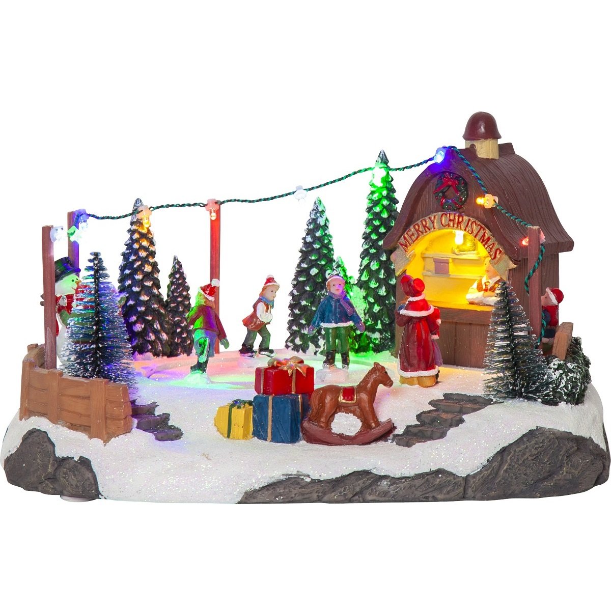 Star Trading LED-Weihnachtszene Iceville 992-51 bunt batteriebetrieben