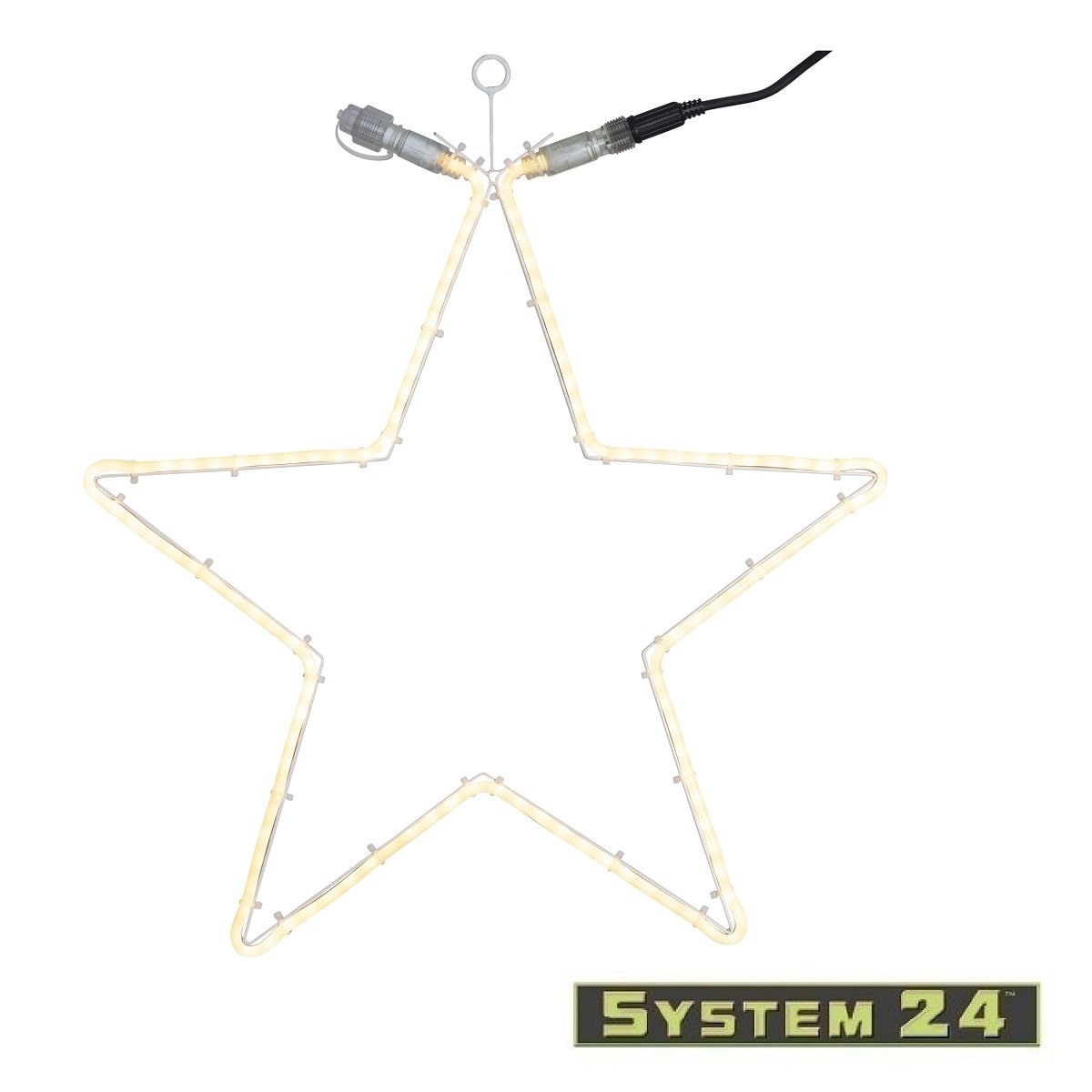 System 24 LED Neon-Ropelight Star Extra 32cm 60 LED warmwei� IP44