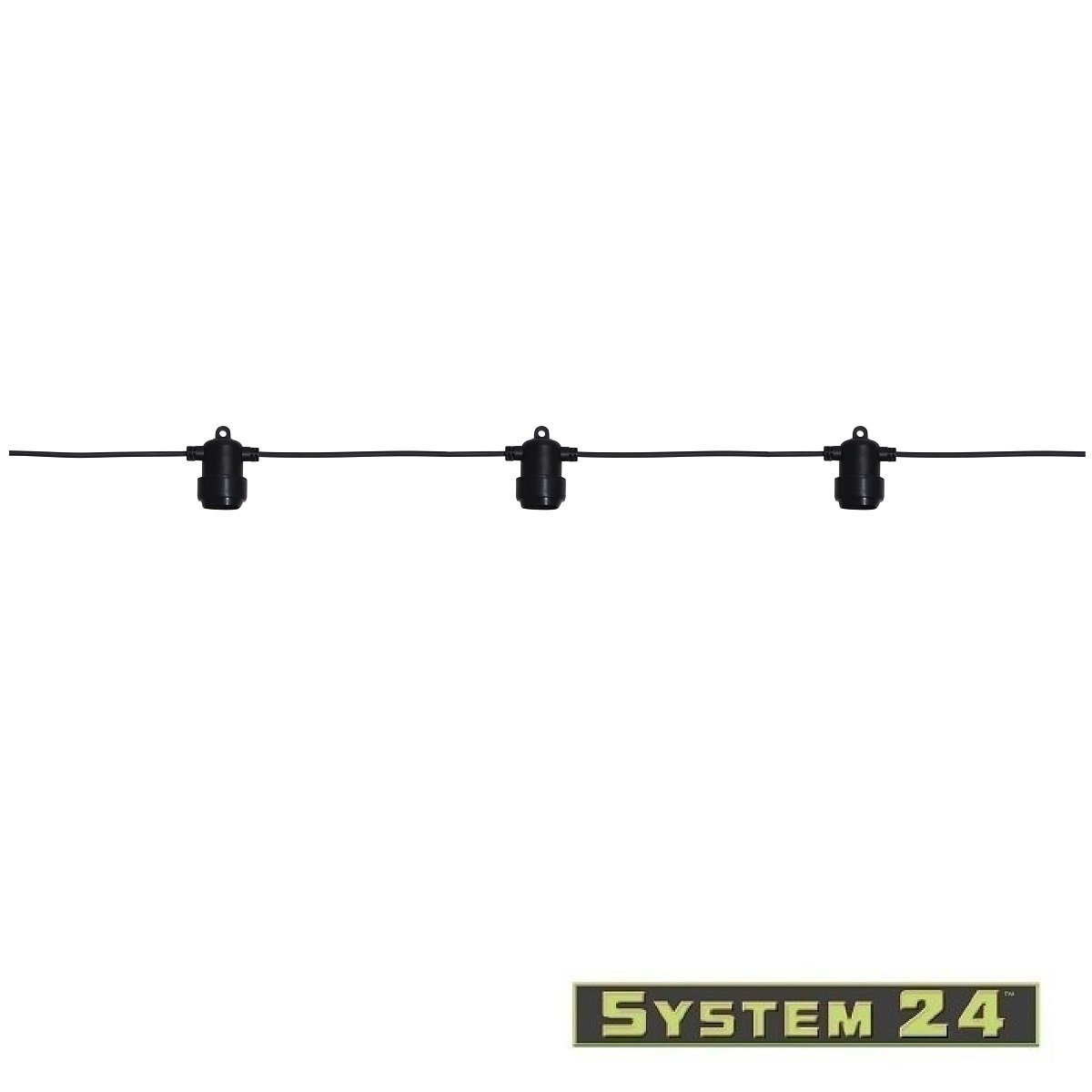 System 24 Lichterkette Extra 4m 8 Fassungen E27