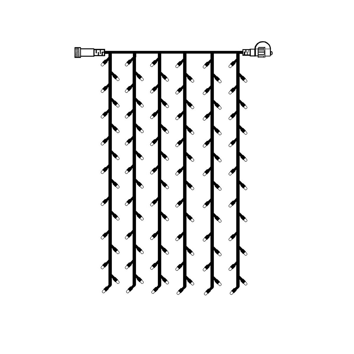 System Decor LED-Curtain 1 x 2 m 100 LED warmwei�