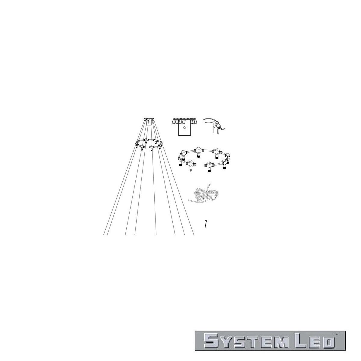 System LED Flagpole-Start-Set 26-teilig