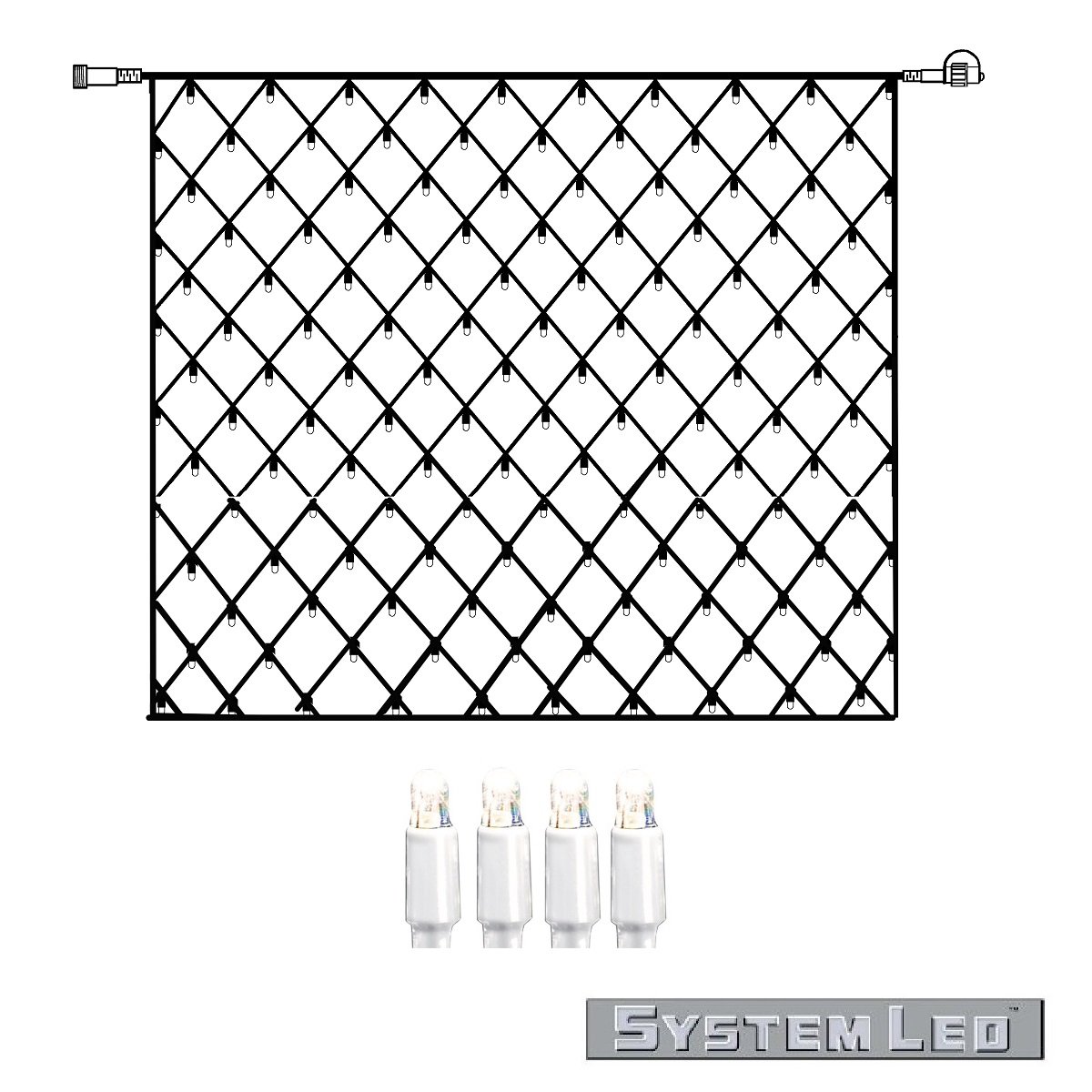 System LED Netz-Extra-192-teilig 3 m x 3 m