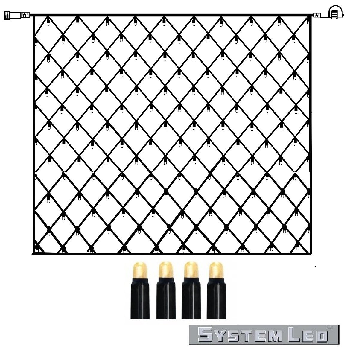 System LED Star Trading Lichtnetz-Extra 192teilig 3x3m