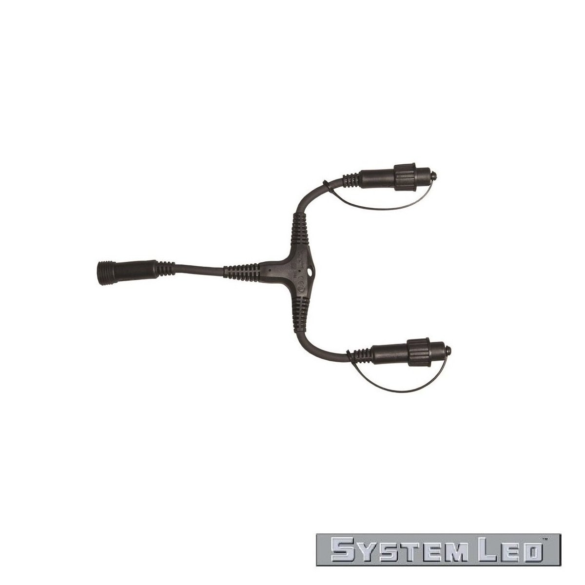 System LED T-Extra schwarz  2 Anschl�sse