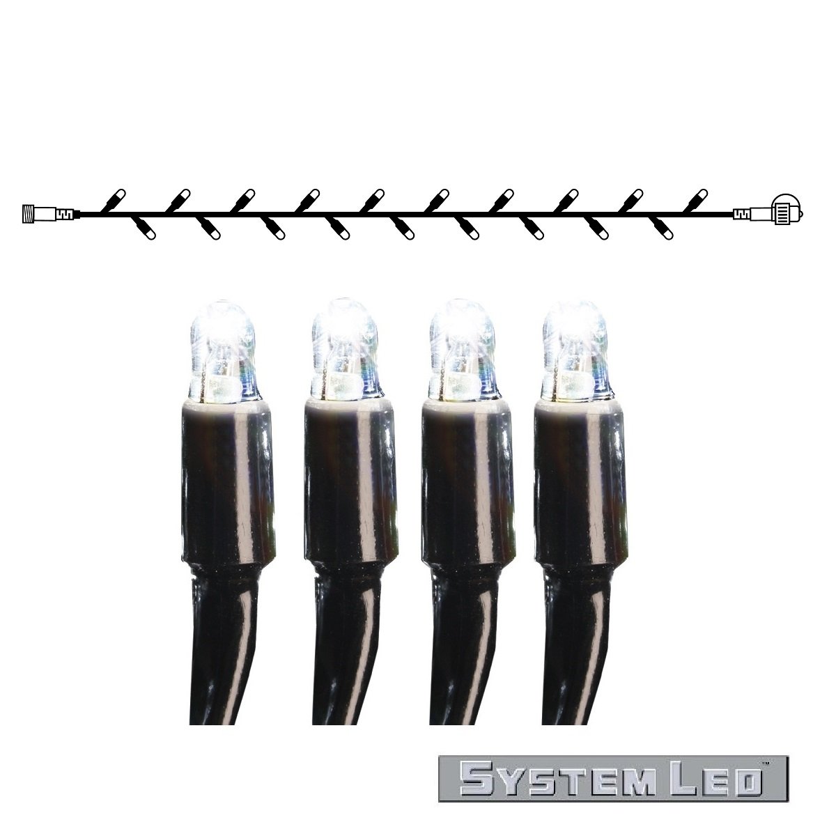 System LED Verl�ngerung Lichterkette Extra 30-teilig kaltwei� 3m