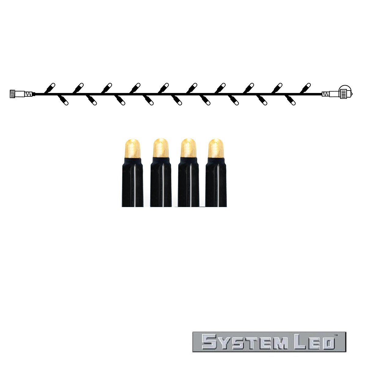 System LED Verl�ngerung Lichterkette Extra 30-teilig warmwei� 3m