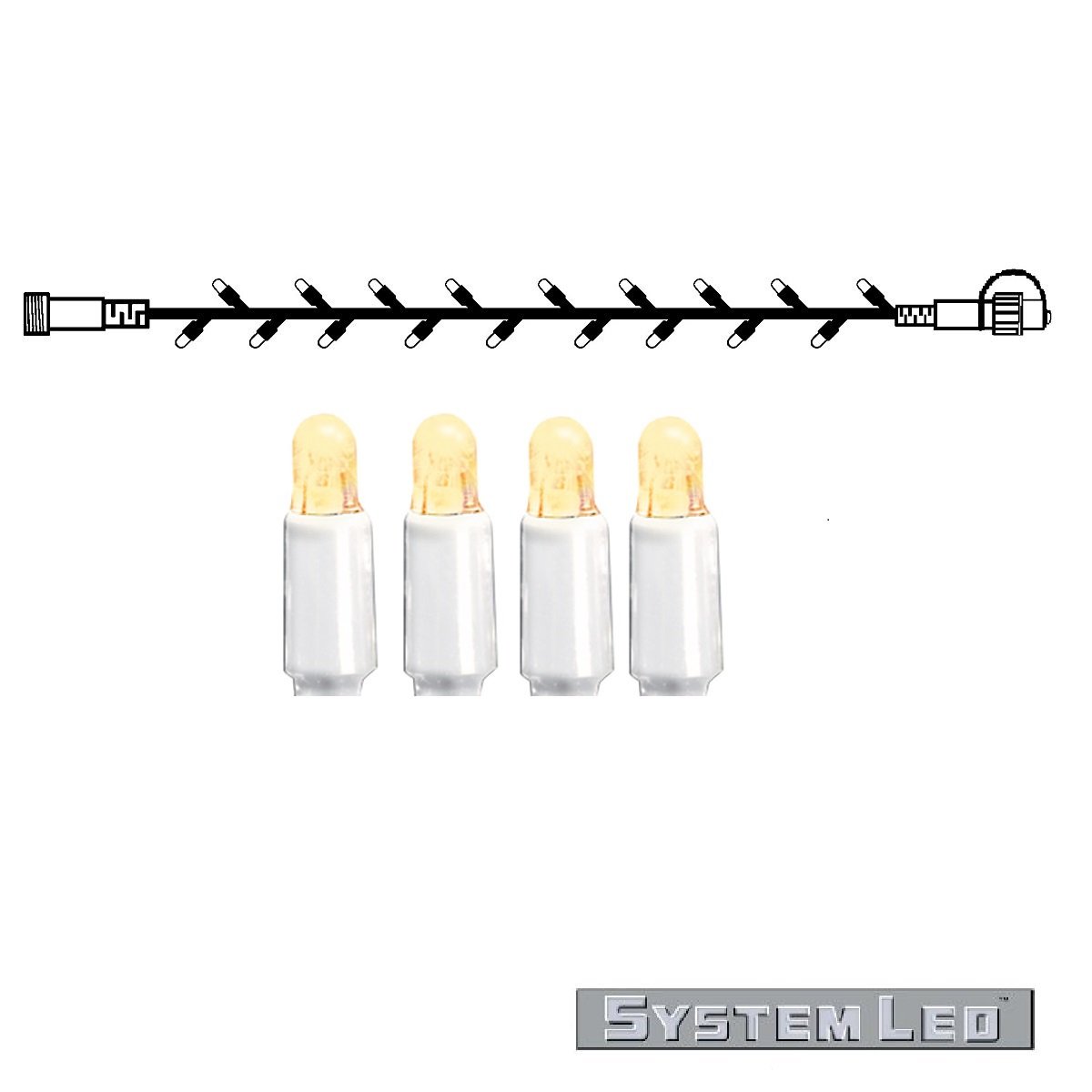 System LED Verl�ngerung Lichterkette Extra 30-teilig warmwei� 3m