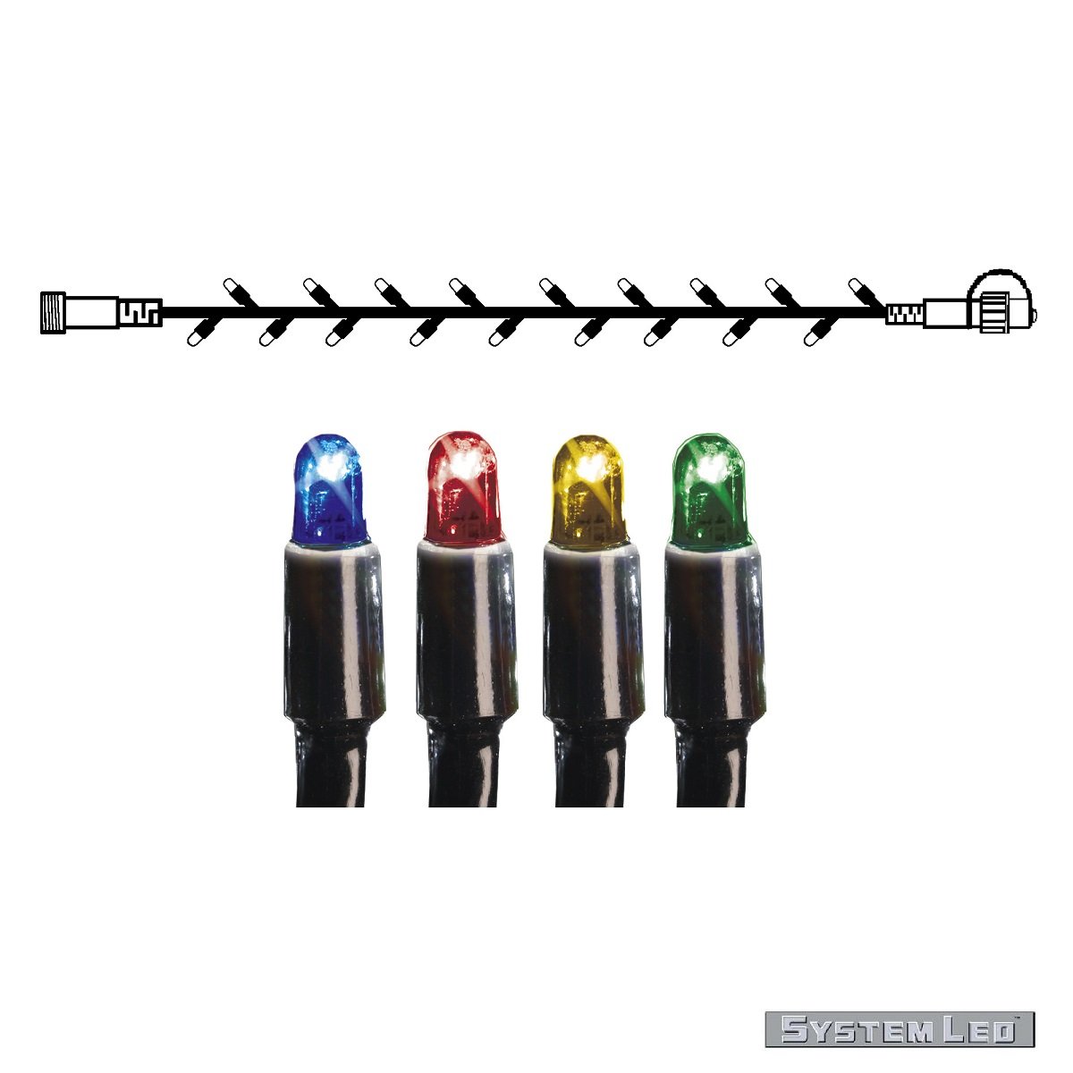 System LED Verl�ngerung Lichterkette Extra 50-teilig multicolor 5m